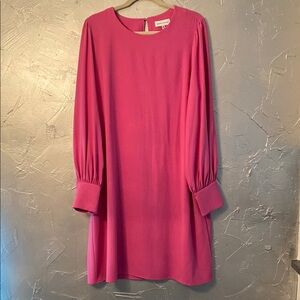 Gibson Latimer Elegant Pink Long-Sleeve Dress